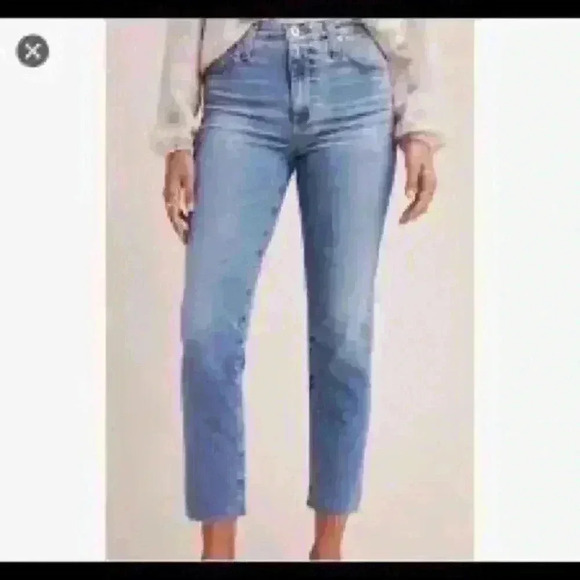 AG Adriano Goldschmied The Stevie Slim Straight Ankle Raw Hem Jeans size 27 - Picture 8 of 8